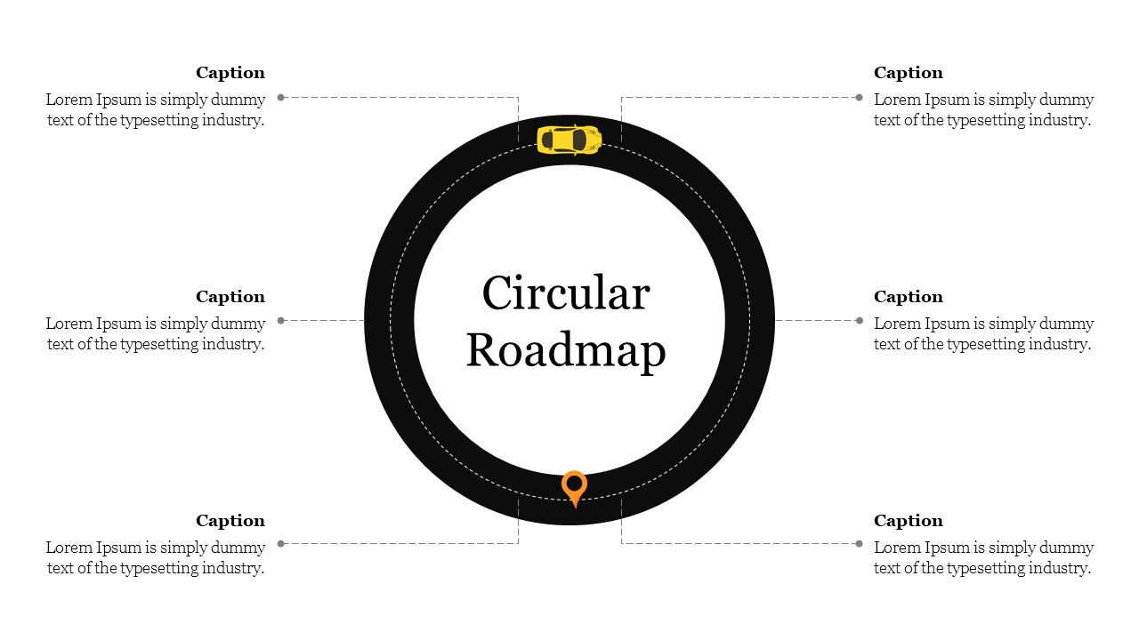 Creative Circular Roadmap PowerPoint Presentation Slide